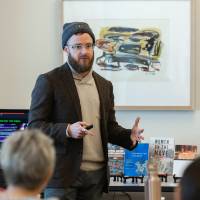 Cáel Keegan presents on his book.
